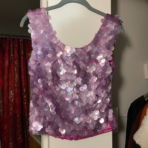 Papell Boutique Evening SOLD ! Vintage  Sequence Top Size 12 runs small - Med